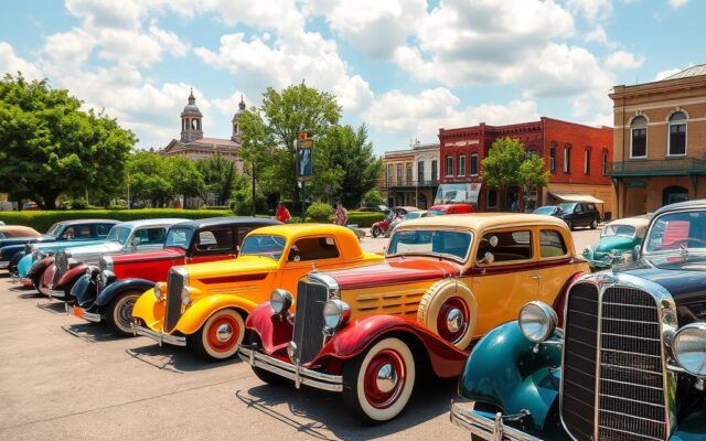 vintage car display